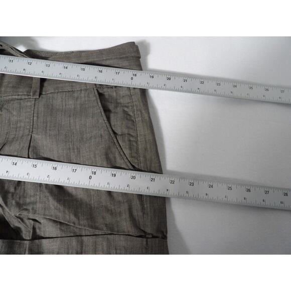 Banana Republic 14 Martin Fit Shorts Grey Chino Style Tie Front Vacay Casual - Picture 9 of 10